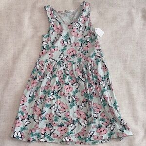 H&M Pink and Green Butterfly Dress